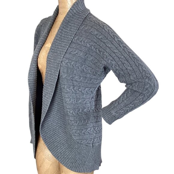 Ralph Lauren Open Cable Knit Sweater Sz L Gray #4A - Picture 4 of 8